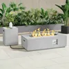 Outdoor Fire Pit Table Propane Gas Fire pits &Outdoor Fireplaces 42″ Rectangular Firepit Table, 50,000 BTU Fire Table 1