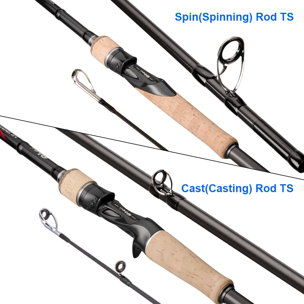 HURRICANE 2.1/2.4/2.43/2.7m Casting Spinning Fishing Rod TS Guide  Baitcasting Travel pesca M/ML/MH/H Lure Rod