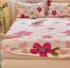 100% Cotton Bed Fitted Sheet With Elastic +2pc Pillowcases Flower Aerospace Bed Sheet Single Full Queen King Cal-King Size B82A 4