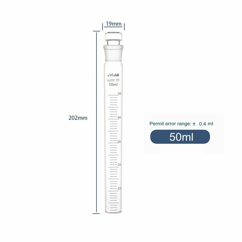 Nessler Glasses(tube) Colorimetric Tube Lab Glass Test Tube With Plug Scale Use For Color Comparison 10 25 50 100ml Grade A 6/PK