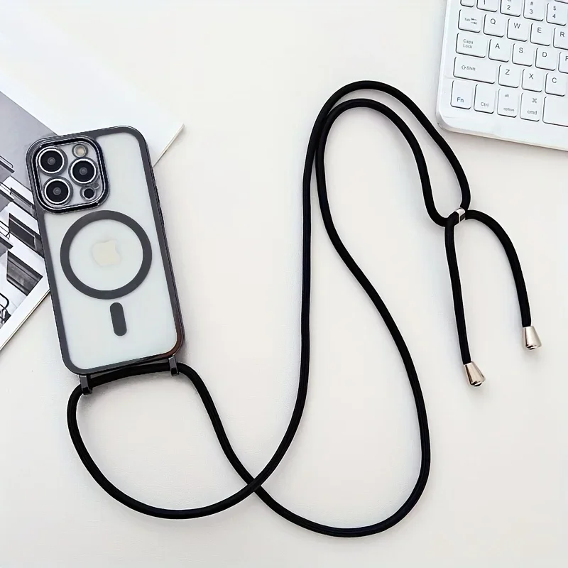 Crossbody Lanyard Plating Phone Case Image 6