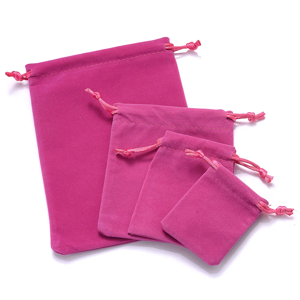 10pcs Velvet Bag Drawstrings Pouches Jewelry Gift Display Packing Bags Fashion Flannel Bags 5x7cm 7x9cm 10x12cm 13x18cm