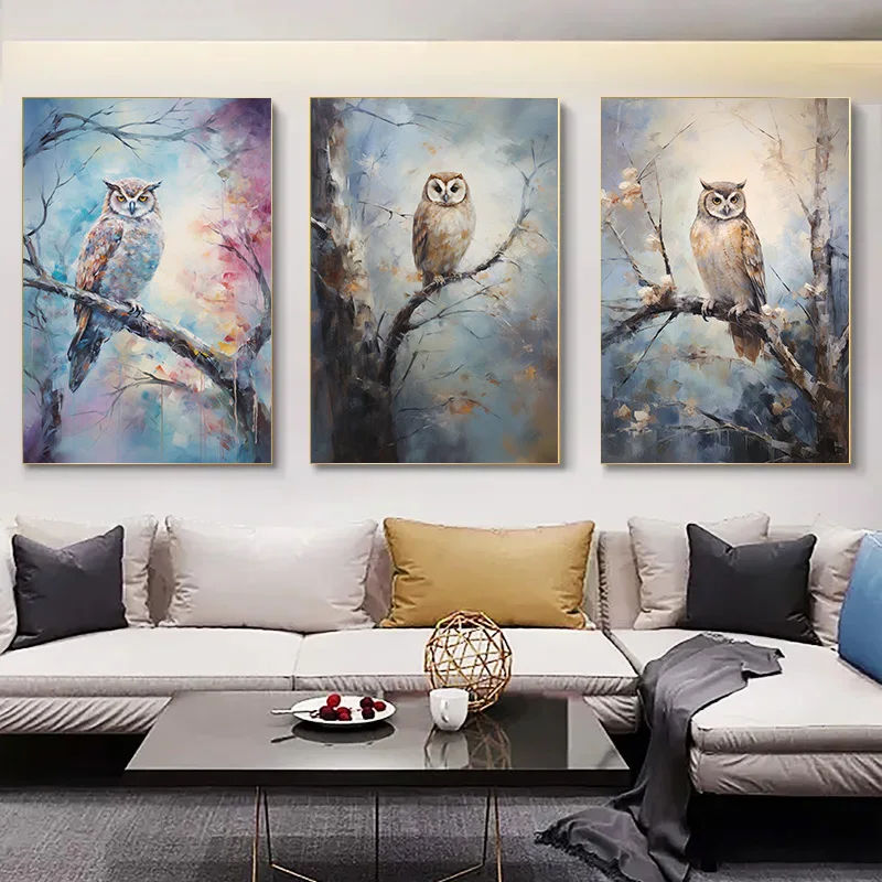 

Art Decor for Room Canvas Painting Decoration Bedroom 1pcs Owl Home Decor Interior Paintings Landscape Wall Decororation Posters