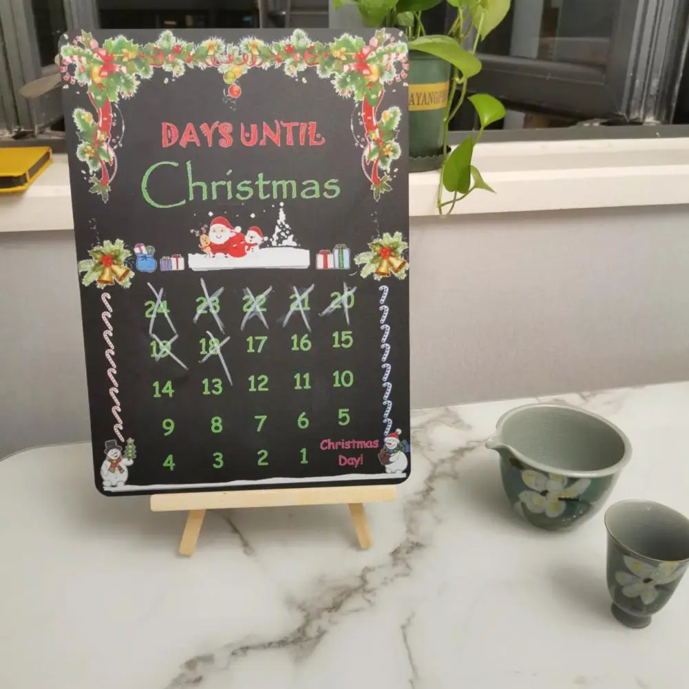

Christmas Countdown Blackboard Holiday Countdown Blackboard Wooden Kids Christmas Countdown Calendar Reusable Xmas Wish List
