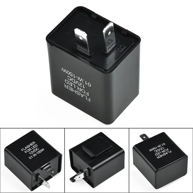 PVC Plastic LED Flasher Relay For Cars Or Motorcycles To Fix The Fast/rapid Flashing Turn Signal 0.02A-10A 12V LED Flasher Relay 5