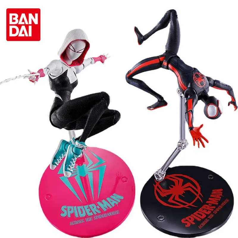 

BANDAI Original SHFiguarts MARVEL Spider-Man: Across the Spider-Verse Miles Morales Gwen Stacy Anime Action Figure Model Toys