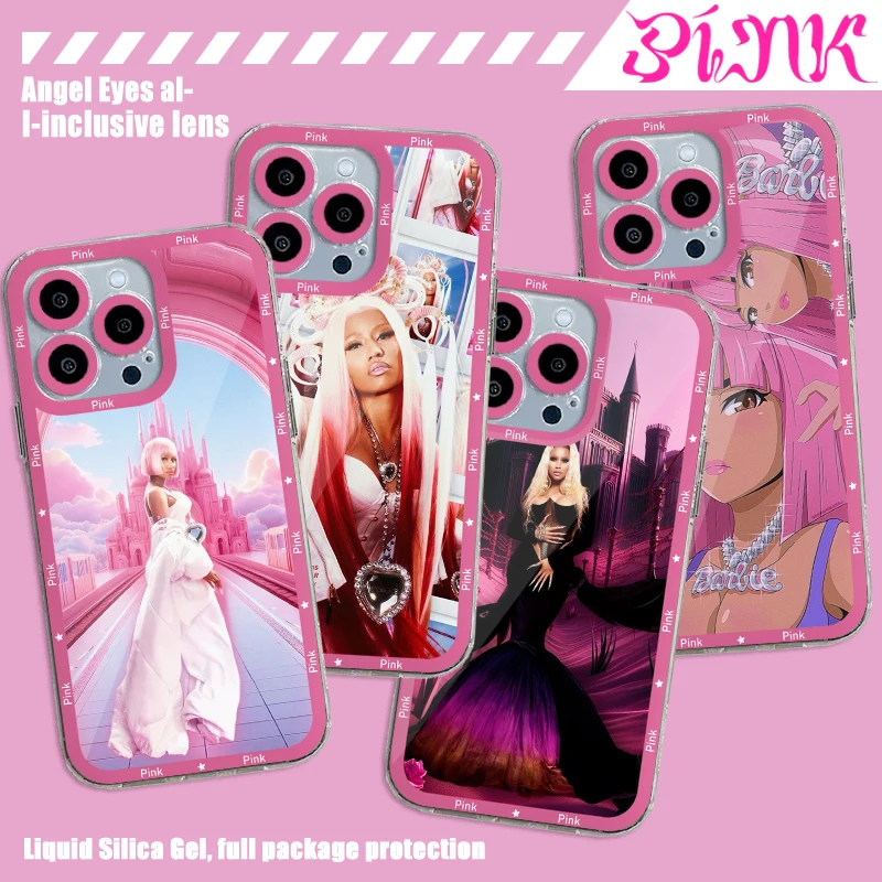 Nicki Minaj Rapper Pink Friday 2 Custodia Per Telefono Per Iphone 15 14 13 12 11 Mini Pro Max X Xr Xsmax 6 7 8 Plus Se20 Cover Trasparente