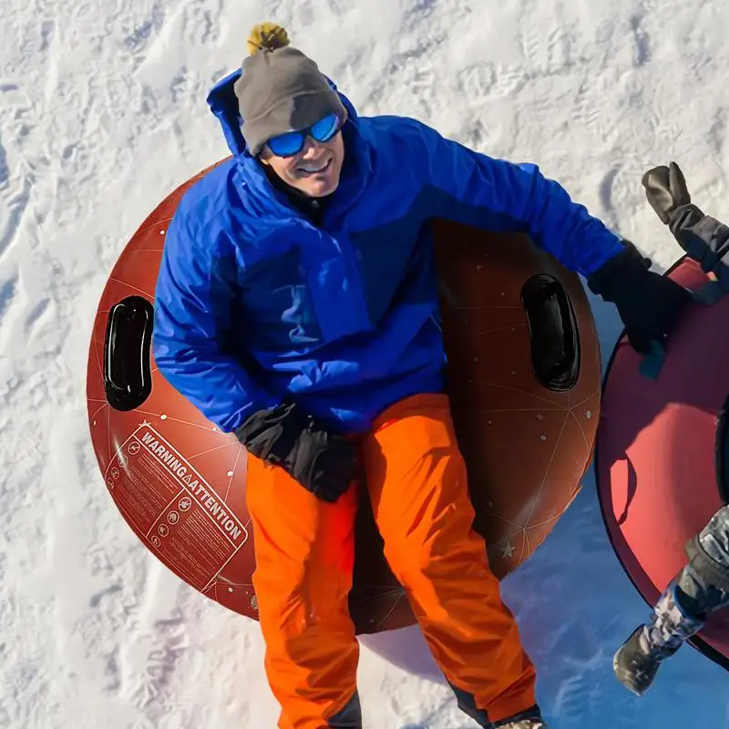 Snow Sled Heavy Duty Inflatable Snow Tube For Sledding Portable Sledding Tube Funny Sled Winter Outdoor Fun Toys For Family