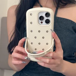 Versatile Silicone Wrist Strap Holder with Solid Color Matte Finish - iPhone 15 Plus (Antique White)