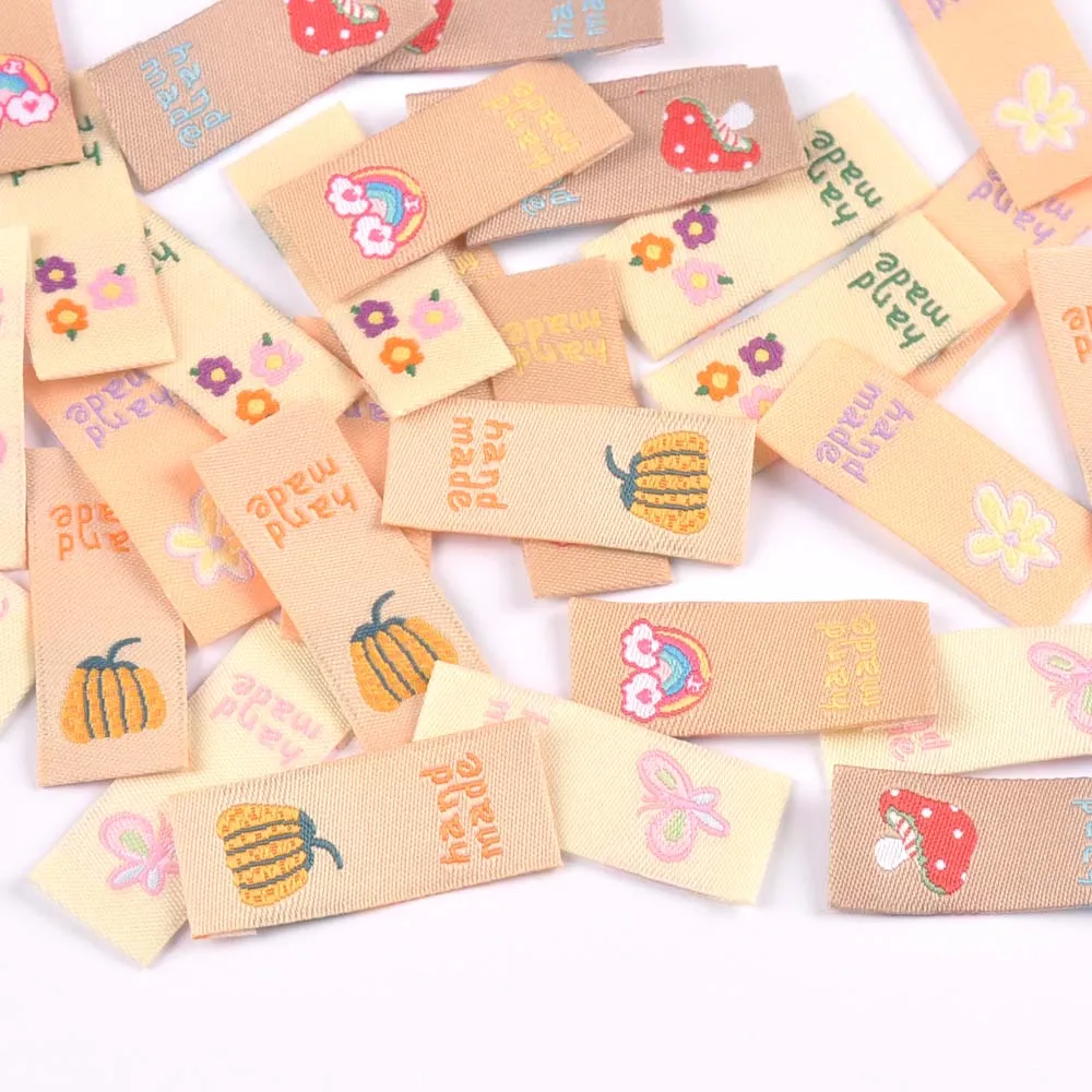 Description Picture 4 of item50Pcs Lovely Mushroom/Banana/Flower Embroidery Cloth Labels For Sewing Supplies Garment DIY Bags Hats Accessories Handmade Tags