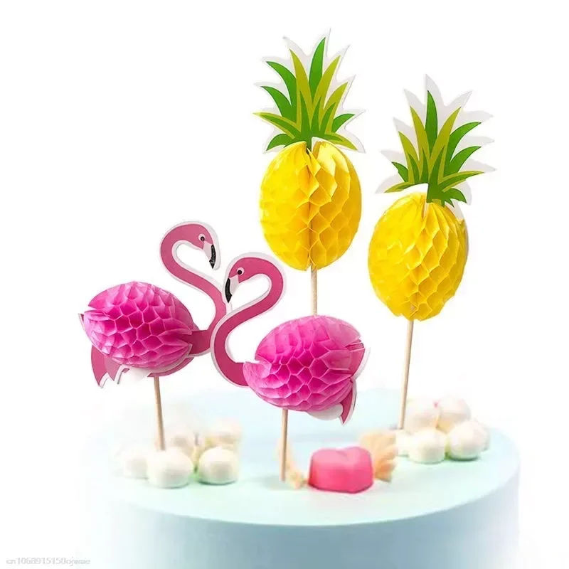 Party Flamingo Ananas Cupcake Toppers Cake Picks Forniture Per Feste Decorazione Per Feste Hawaiane Cake Toppers Decorazione Di Compleanno