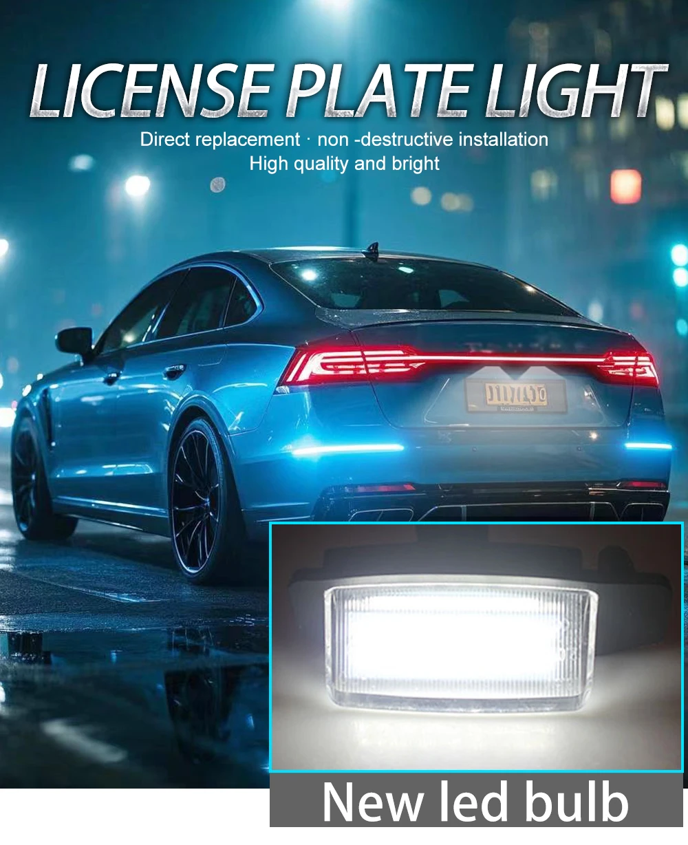 LED-Kennzeichenbeleuchtung, hintere Nummernschildleuchte für Mitsubishi Outlander Eclipse Cross Lancer Galant Xpander i-MiEV & Like – Detail 1