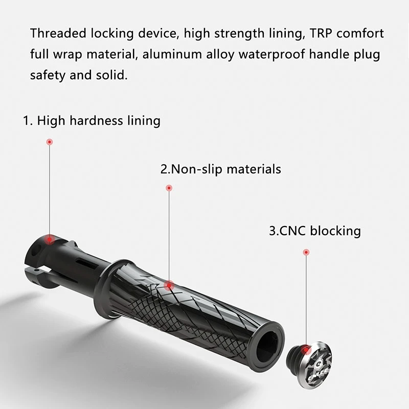 ENLEE MTB Rubber Grips Dust Plug Ultralight Bicycle Handlebar Cover Anti-skid Cozy Bike Handle Alloy Cycling Accessories