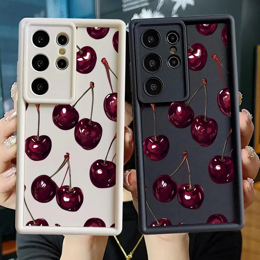 Wine Red Cherry Phone Cover - Premium Protective Case