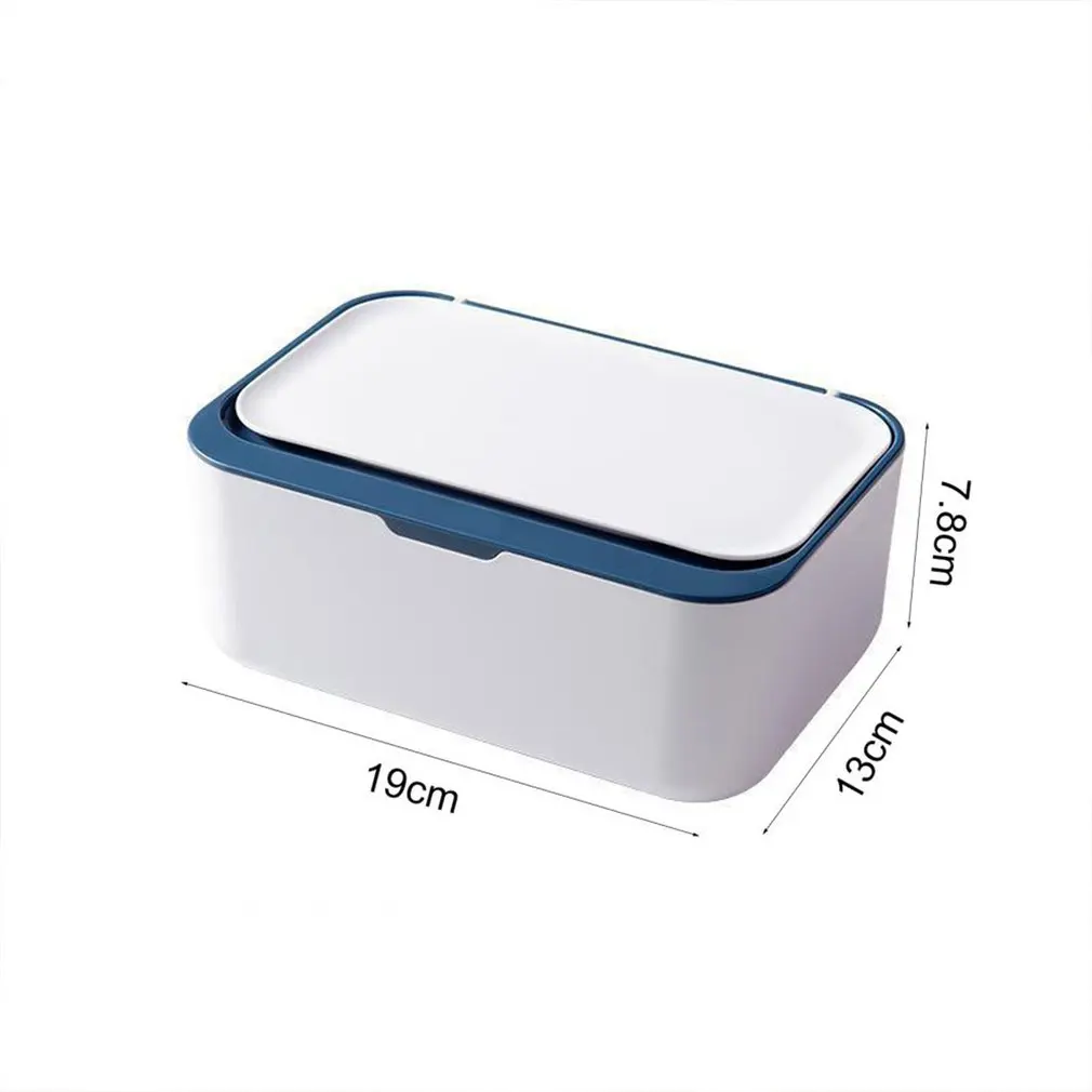 Desktop Tissue Box Dustproof Wet Wipes Storage Box With Lid