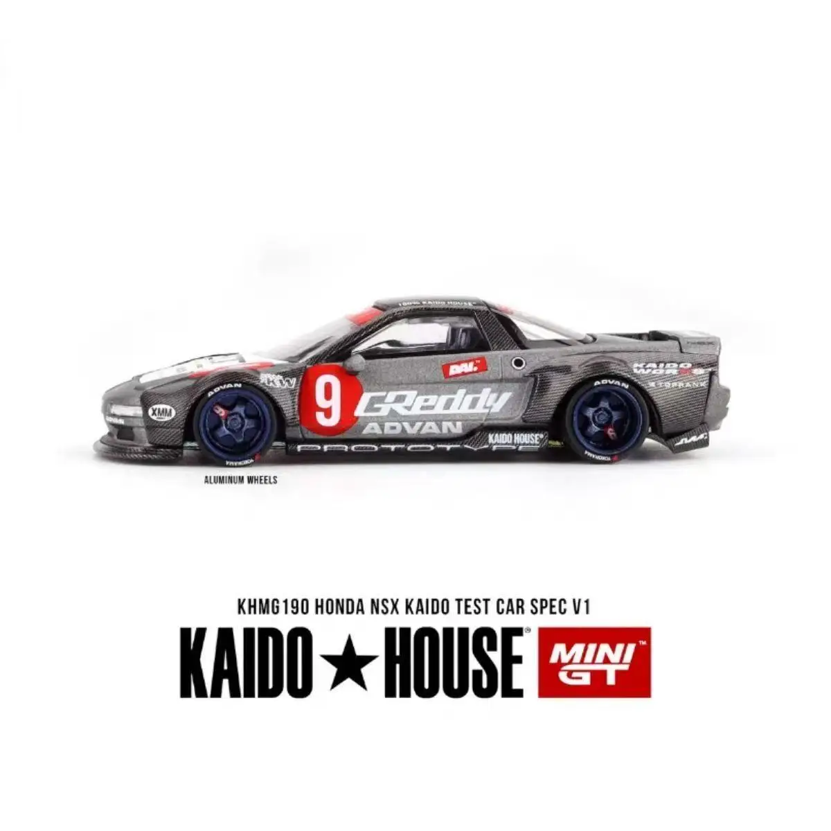 카이도 하우스 + MINIGT 1:64 혼다 NSX 카이도 테스트카 스펙 V1 중국판 합금 다이캐스팅 자동차 모형 컬렉션