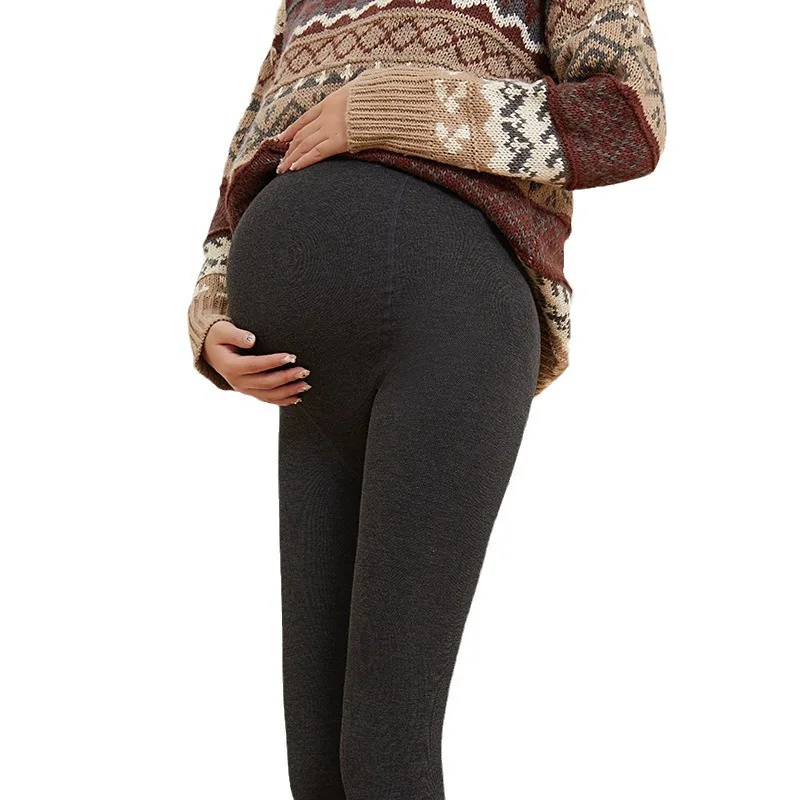 Maternity Pantyhose Cotton Vertical Stripe Autumn and Winter Padded Warm Toe Adjustable Maternity Thickening Bottom Pantyhose 5