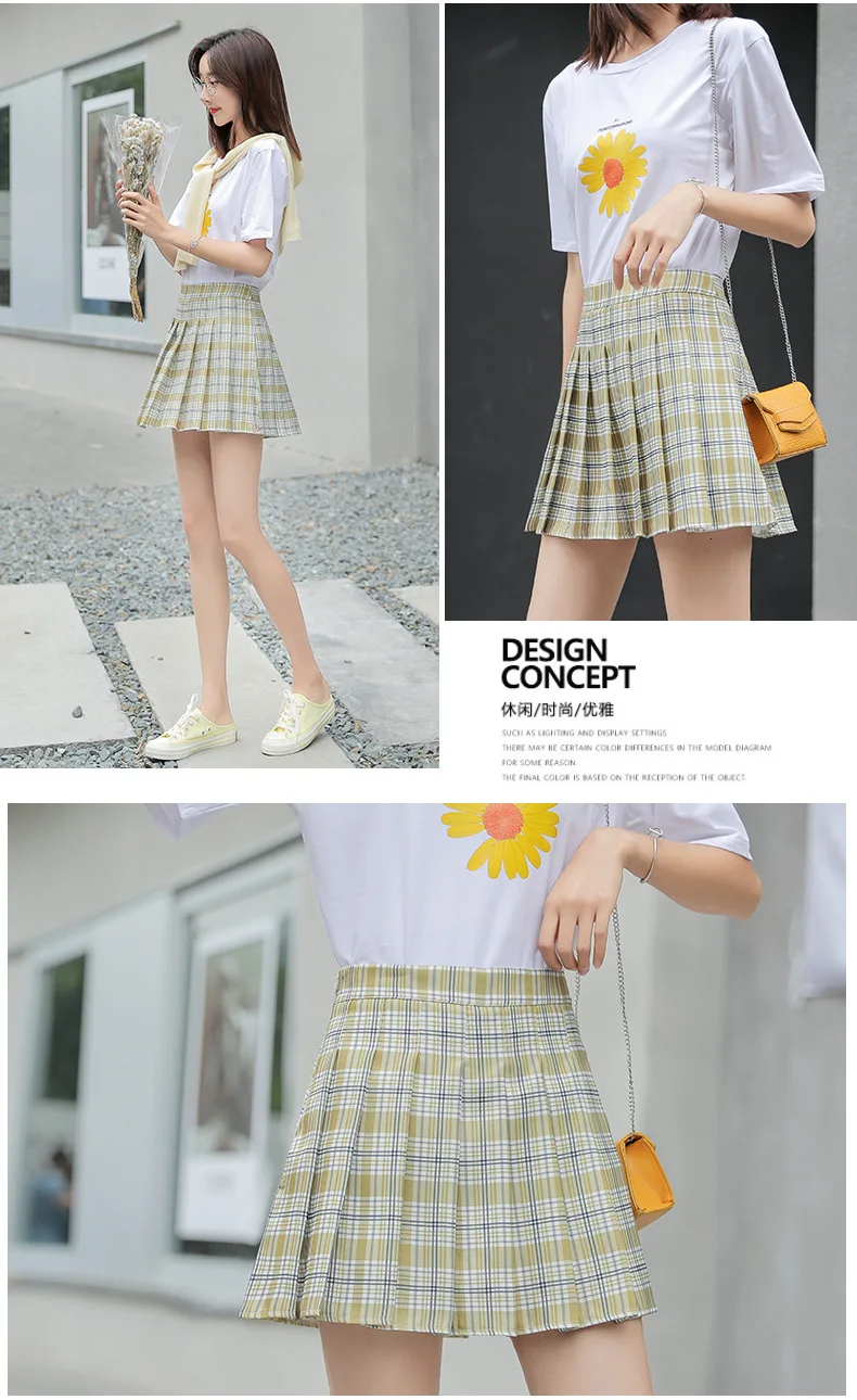 Pink Plaid Pleated Skirt Summer Winter Black Mini Skirts Women Micro Skirt White Skirt Kawaii Harajuku Y2k Skirt High Waist Goth wrap skirt