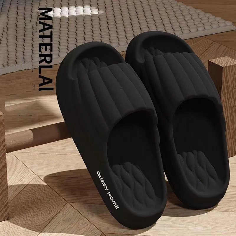 Men Slippers Summer Fashion Versatile Casual Home Slippers Couple Thick Sole Comfortable Non Slip Bathroom Slippers