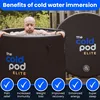 The Cold Pod Ice Bath Tub Elite Lite: XL Cold Plunge Tub 120 Gallon with Rigid Inflatable Walls and Lid for Athletes, Compatible 4