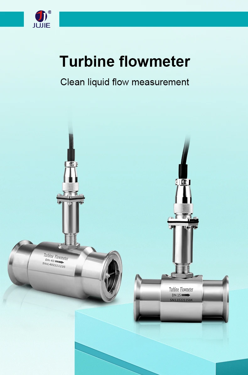 LWGY Turbine Sanitary Type Flow Meter Food Beverage Industry Liquid Alcohol Milk