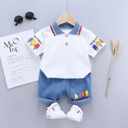 Children Clothing mother Kids Clothes Children's Sets Boys T-shirt Shorts Summer Cotton Short sleeve fashion Suit2PCS - Image 6