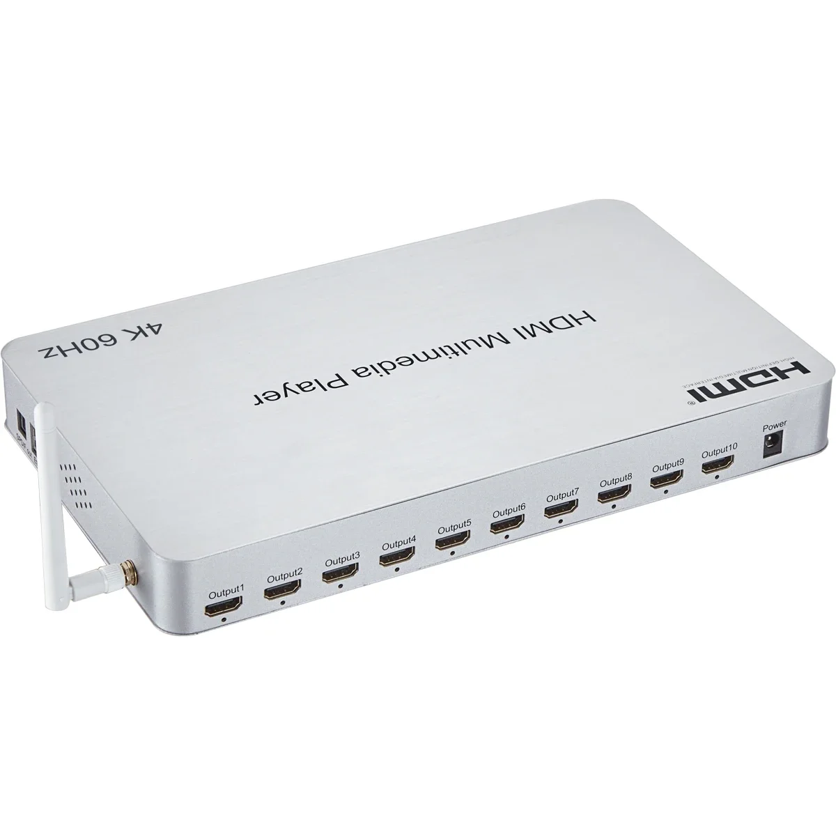 HDMI 2.0 10 Ways Multimedia Player HDMI Splitter 1x10 Hdmi Player 4K 60Hz USB Flash Disk Android 6.0 Box TV Stores Video Player