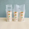 100pcs Milk Tea Plastic Packing Bag for Takeaway drinks Beverage Packaging Bag New Cartoon Disposable Single Cup Double Cup Bag 2
