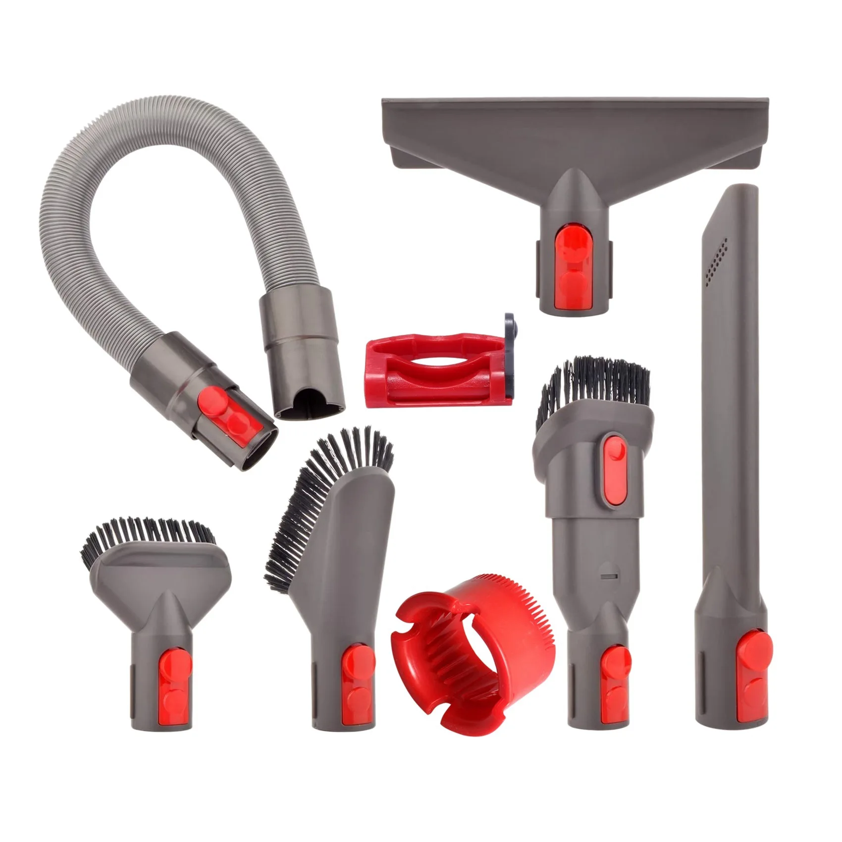 

8Pcs Accessory Tool Attachment Set for Dyson V15 V11 V10 V7 V8 Cordless Vacuum Cleaner Quick Release Spare Part Kit Red