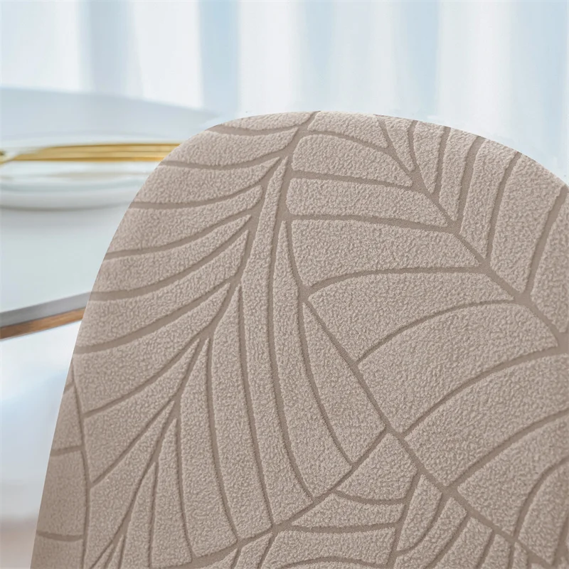 1/2pcs Jacquard Shell Chair Cover for Dining Room Stretch Armless Seat Slipcover Solid Color Chair Protector Slipcover Home