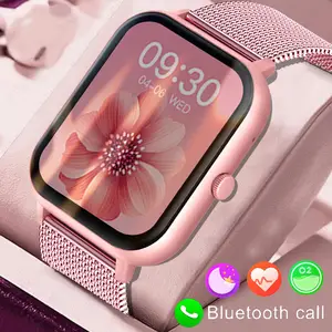 Reloj Inteligente Bluetooth De Mujer Para iPhone Apple y Samsung Android  Rosa