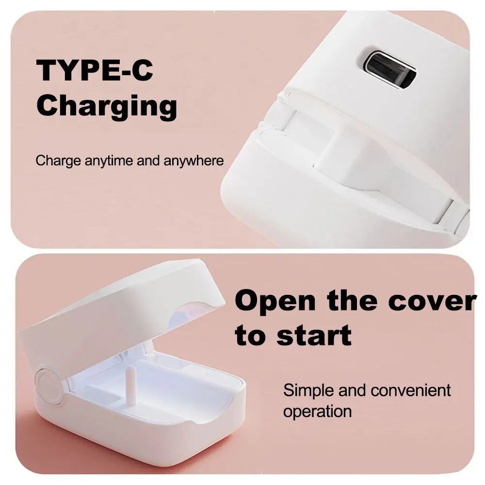 Rechargeable Phototherapy Curing Lamp Quick Dry Auto Off Mini UV LED Nail Lamp with Timer Nails Art Tools Gel Polish Dryer