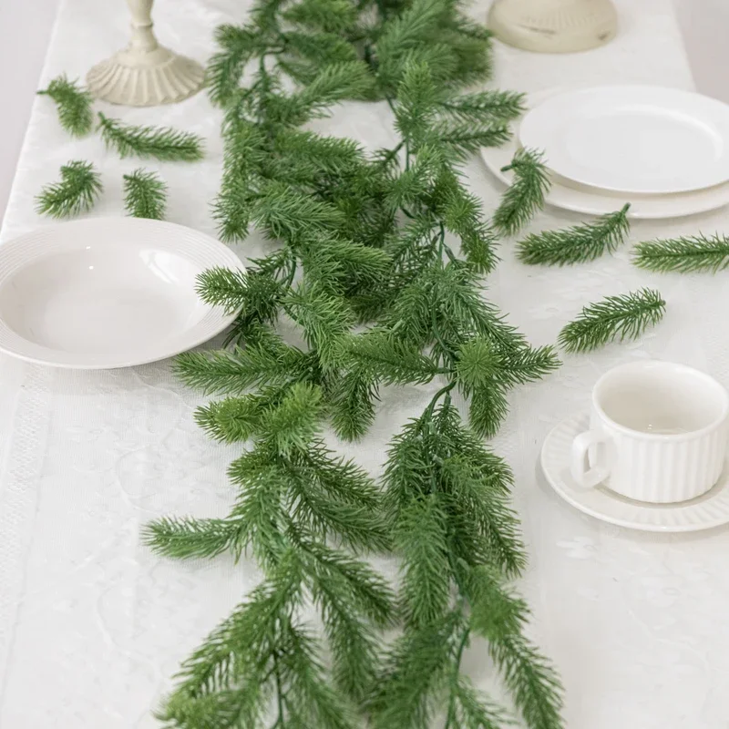 

72 Mesh Pine Leaves Artificial Plants For Christmas Grass Vine Skewers Outdoor Garden Home Decorations Wedding Site Accessories