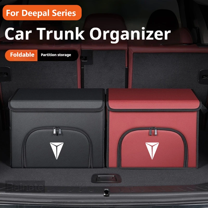 Fit For CHANGAN Deepal L07 S07 G318 EV S05 2024 2025 Car Trunk Storage Box Organizer Foldable Stowing Tidying Bag Car Storage
