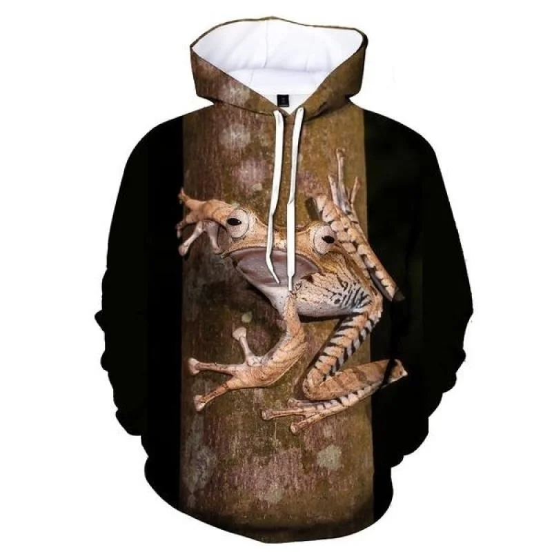 thumbnail image 1 of Sudadera con capucha de rana arbórea linda para hombres y niños, sudadera con capucha de gran tamaño con gráficos de animales impresos en 3D, sudadera con capucha de manga larga, ropa de calle, 1 of 5
