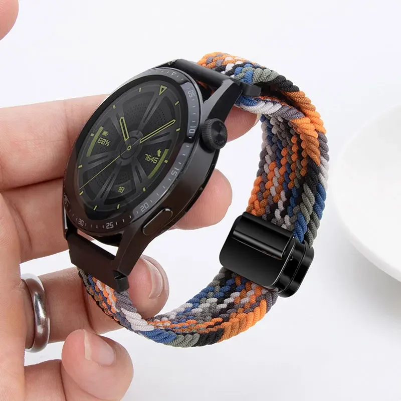 Magnetic Braided Loop Sport Strap - 20mm/22mm Adjustable Bracelet Band