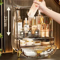 Cosmetic Storage Box, Seamless Dust-Proof Organizer, Transparent Storage Case, Large Capacity Box for Makeup 2