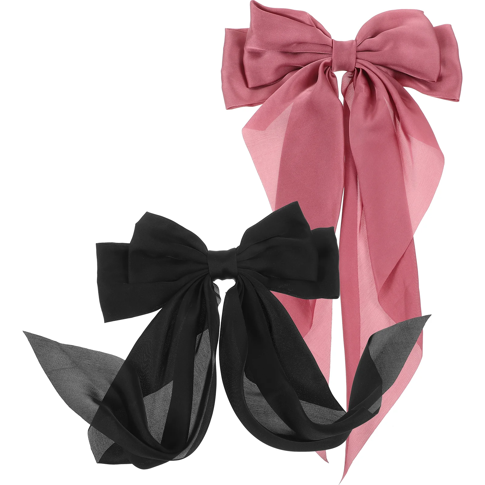 

2 Pcs Hair Pin Big Bow Clip Bows for Women Barrettes Teen Girls Hairpin Ponytail