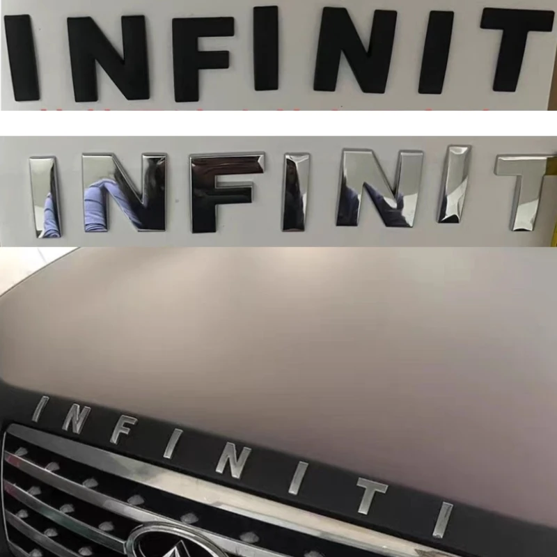 

3D Letter Car Hood Bonnet Cover Emblem For INFINITY Chrome Front Head Sticker