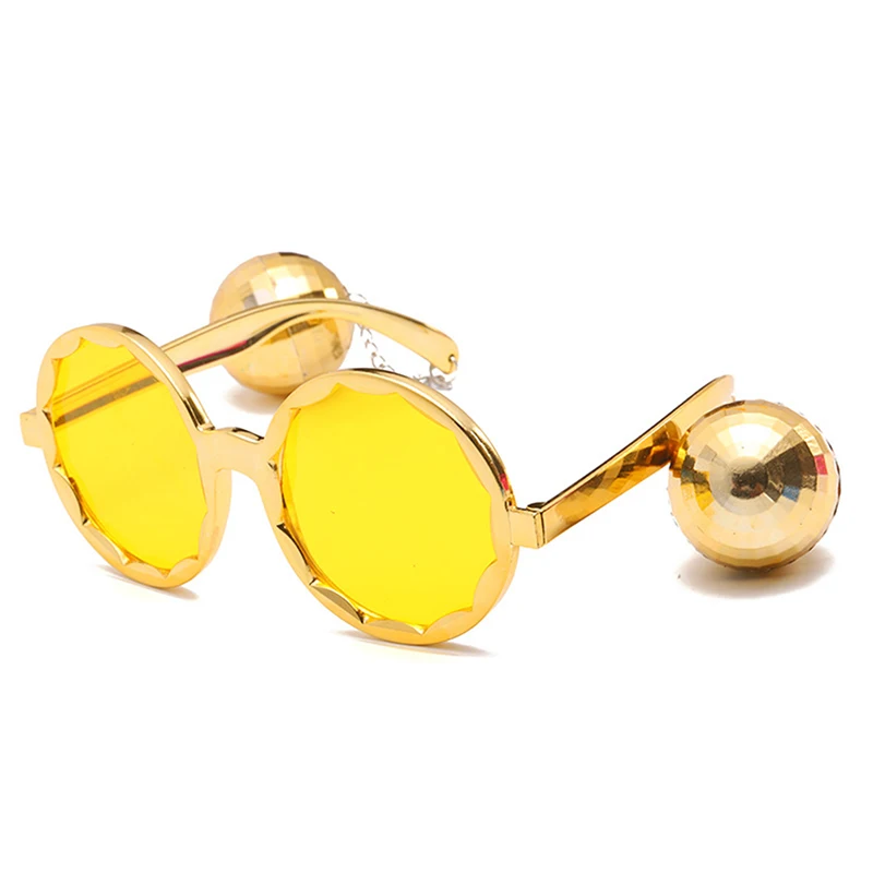 Vintage-Inspired Disco Pendant Mirror Ball Glasses for Retro Theme Parties and Events