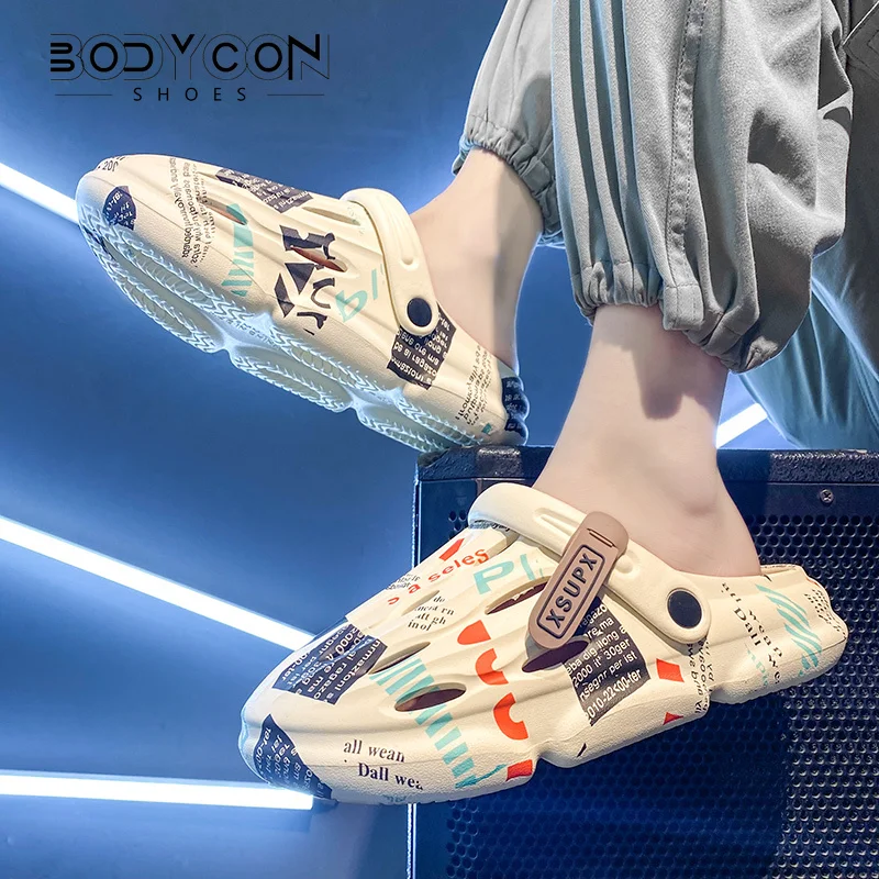 

Men Summer Slippers Casual Sneakers Thick Sole Garden Clogs Super Light Injection EVA Men Shoes Outdoor Big Size Beach Slippers