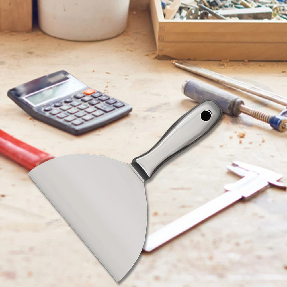 One-Piece Stainless Steel Putty Knife Paint Scraper Tool Painters Knife Spatula Scraper for Floor Wall Ceramic Tile Grout