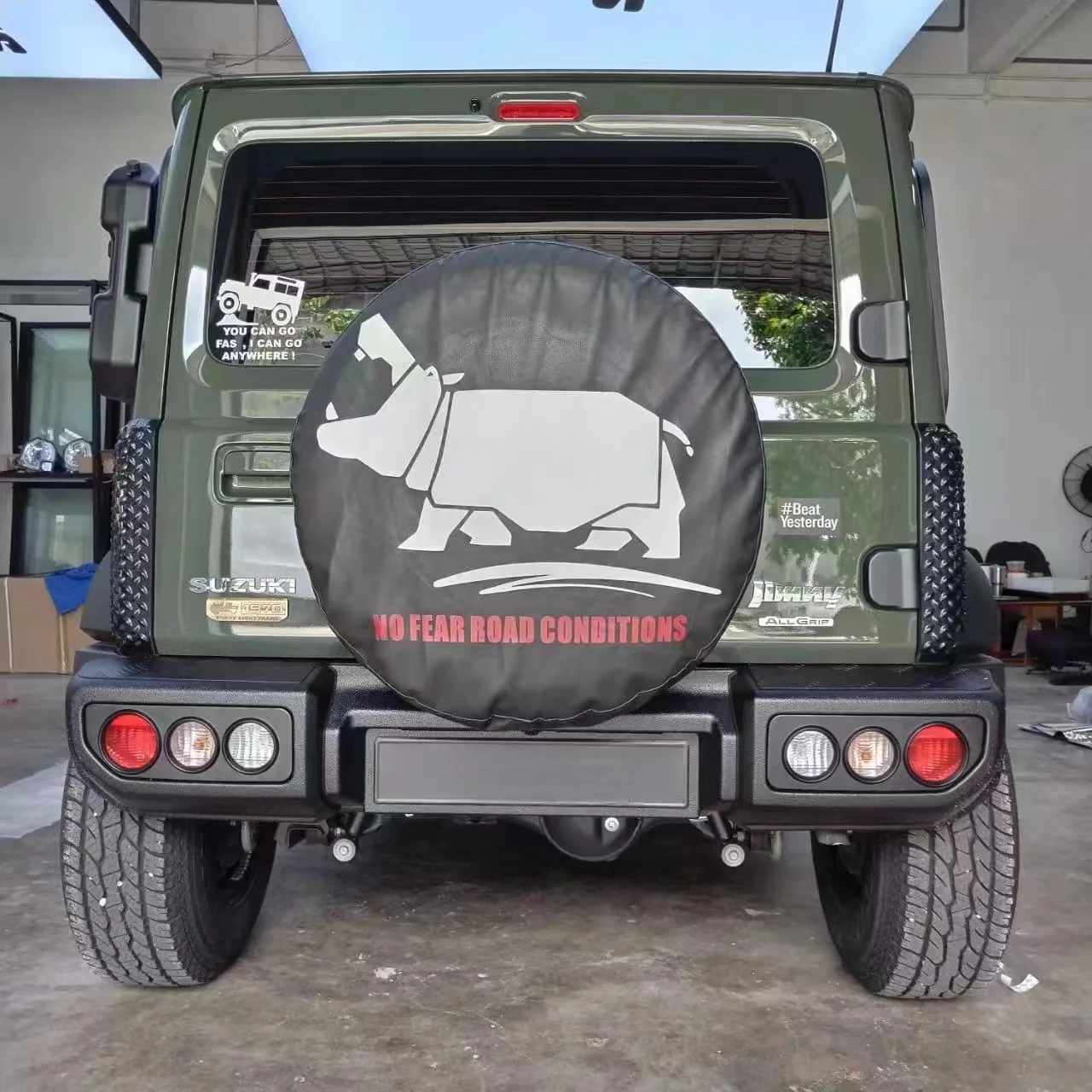 ジムニーシエラ スペアタイヤホイール付 25年製 195/80R15 カバーあり 楽天市場】ジムニーシエラ JB74 タイヤカバー 16インチ 195