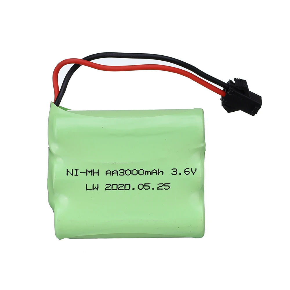 3.6V/4.8V/6V/7.2V/8.4V/9.6V 3000mah NIMH AA Rechargeable Battery Pack For Remote Control Toys Car truck tanks boat model SM Plug 2