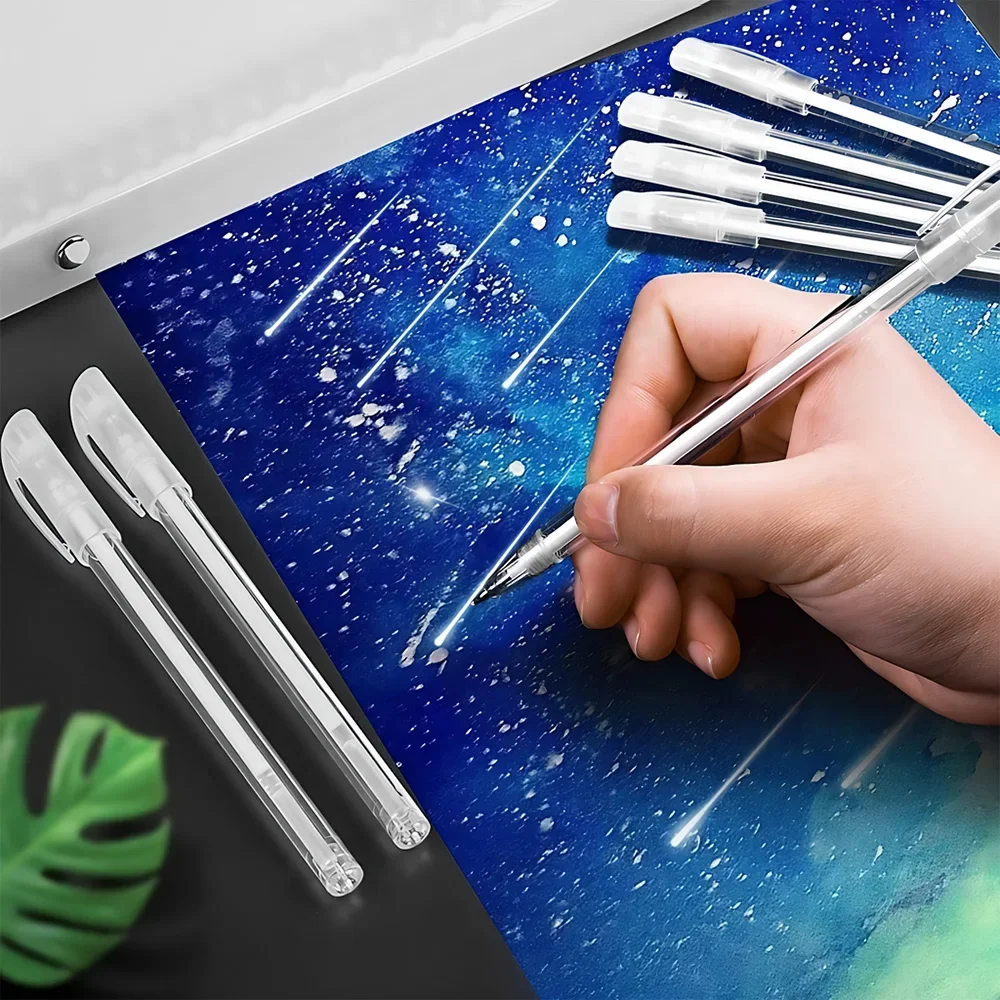Gel Ink Highlight Marker Pens 5 10pcs 0 8mm For Art Drawing Sketching Black Paper Manga Scrapbooking Waterproof Paint Pens