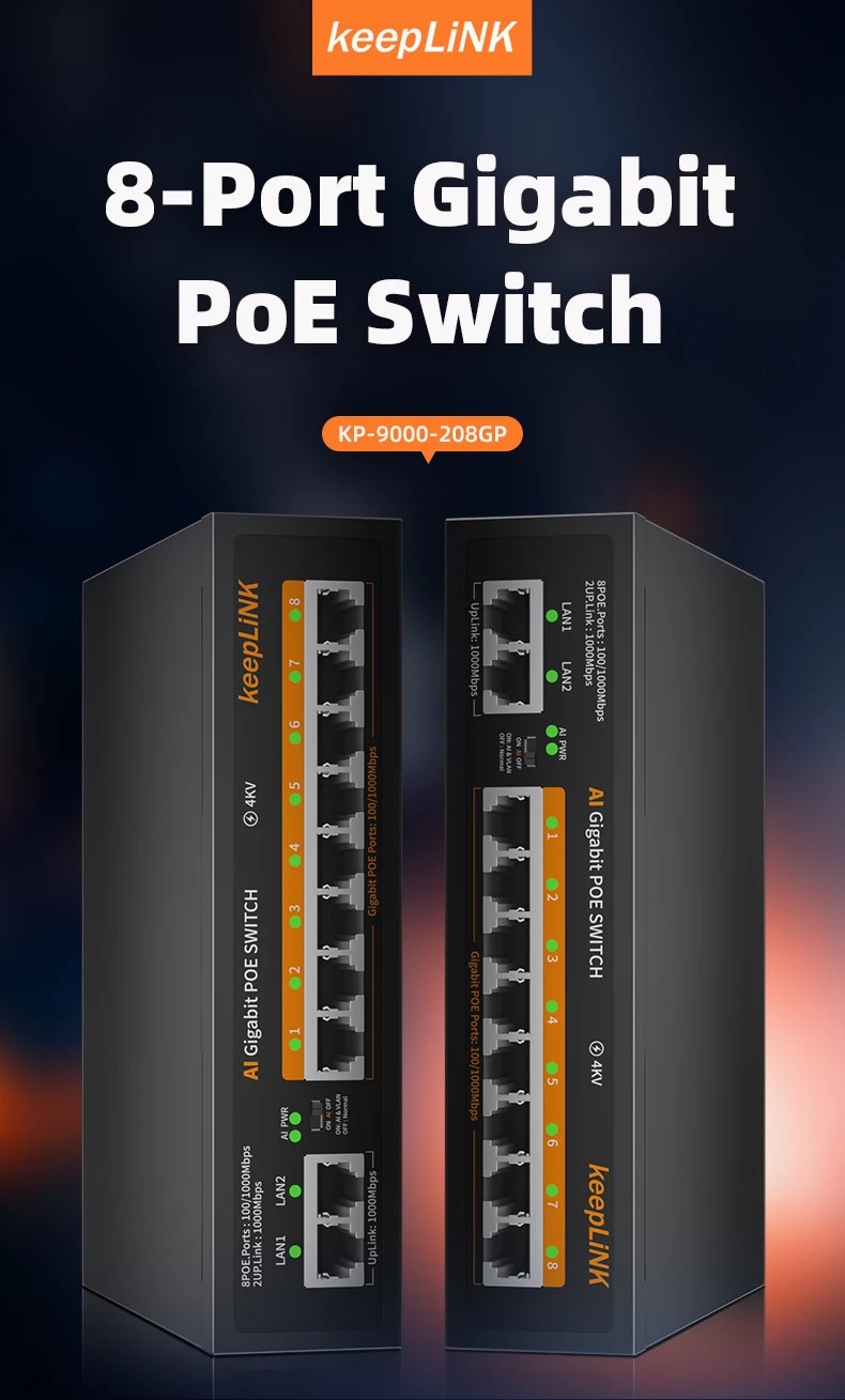Padrão de Rede, 52V, Potência Embutida, CCTV, Câmera IP, Roteador WiFi