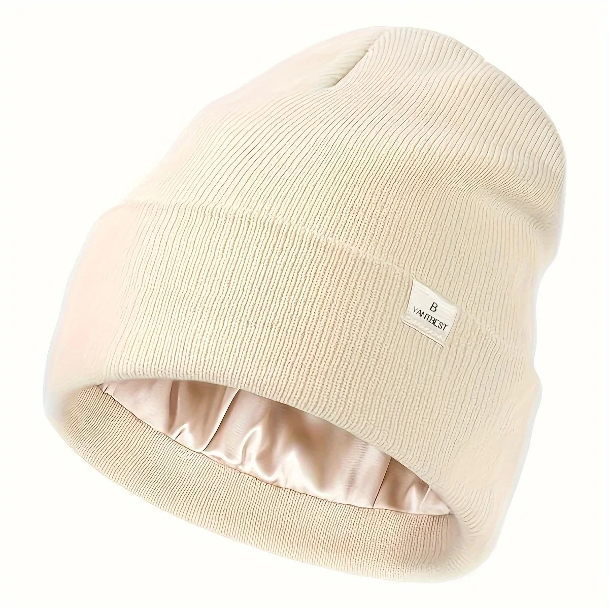 

Silk Satin Lined Hat For Women 2024 Fashion Beanie Cap For Men Knitted Bonnet Skullies Hat Female Unisex Cashmere Chunky Caps