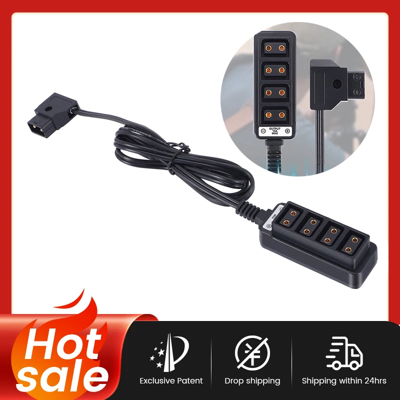 

Распределитель источника питания для камеры D-Tap Male к 4-Port P-Tap Female DTAP Fourway Splitter