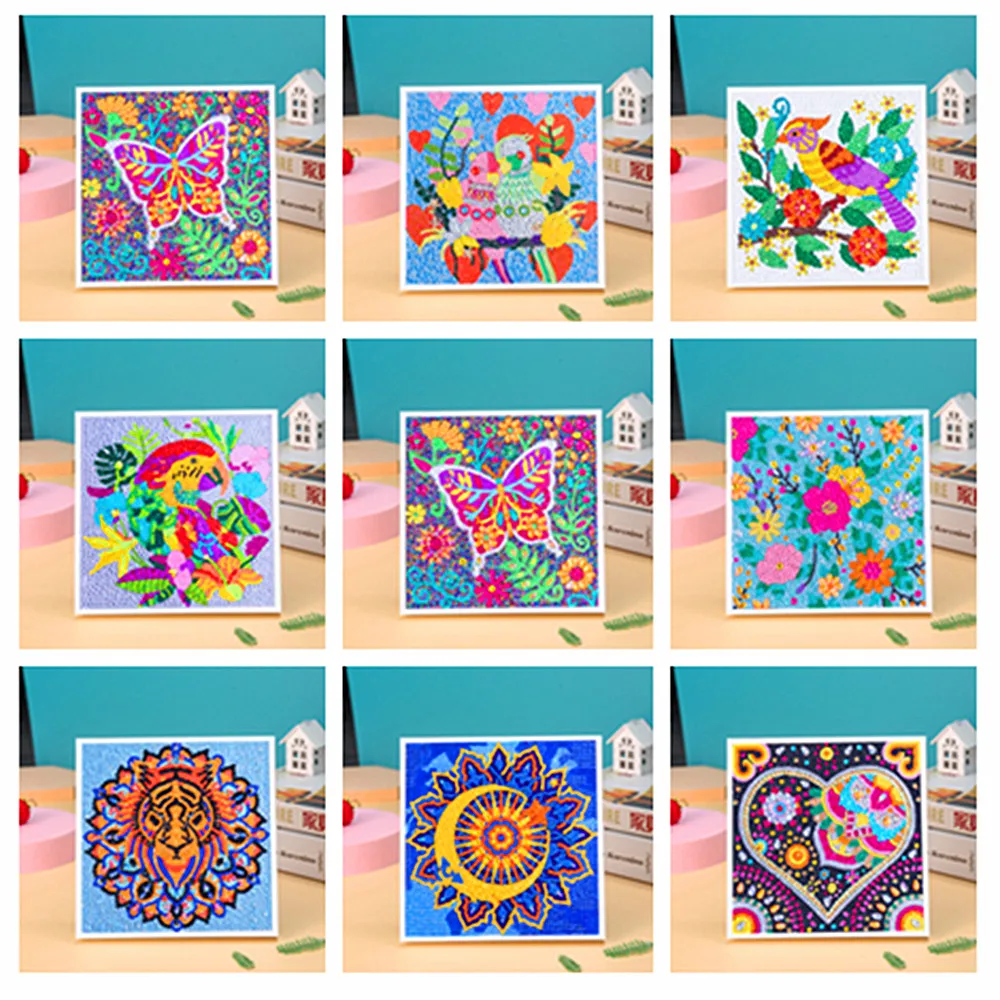 Easy Diy Diamond Painting For Kids Full Drill Painting By Number Kits For Beginners 5D Mosaic Making Arts Crafts No Frame