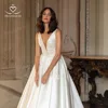 V-neck Sleeveless Wedding Dress 2025 Beading Open Back customized Princess Bride Gown SwanSarah P277 Vestido De Novia 5